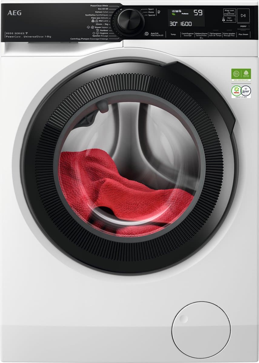 AEG LR8686UC4 8000 PowerCare UniversalDose - Wasmachine - 40% zuiniger dan Energielabel A - 8 kg — afbeelding 1