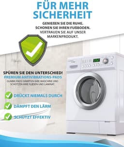 Wasvoorkeursmatten XXL Onderleggers voor Wasmachines – Rubberen Trillingsdempers voor Meubels en Kasten – Set van 4-15 mm — thumbnail 3