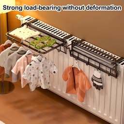 Radiator droogrek - Kledinghanger balkon - Ruimte besparen - Boren niet nodig - Verstelbaar — thumbnail 5