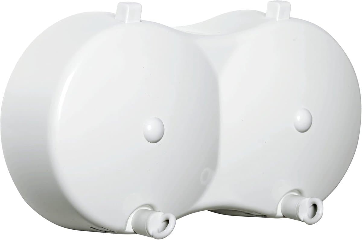Dubbele Waslijn - Kledinglijn Badkamer - Ruimtebesparend Ophangen - Uitschuifbaar Systeem - 4x2x11.5cm - Wit — afbeelding 1