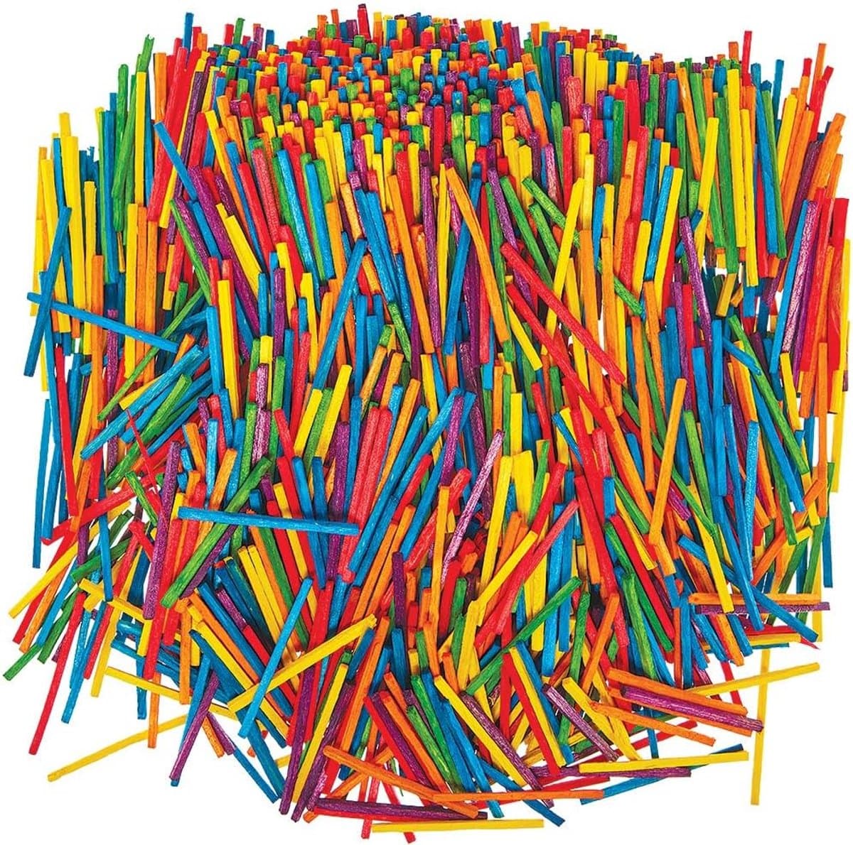 Houten Knijpers - Ambachtelijke Stokjes - Creatief Knutselen - Grote Set - 4.3 cm Lengte - Veelkleurig — afbeelding 1
