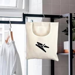 Wasknijper Opbergtas - Waslijn Organizer - Kleine Was Sorteren - Met Ophanghaak - 28 x 32 cm - Zonder Patroon — thumbnail 3