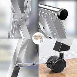 Opvouwbaar Wasrek - Kledingdroger Wielen - Buiten Droge Kleding - Verstelbare Lengte - Tot 240cm — thumbnail 3