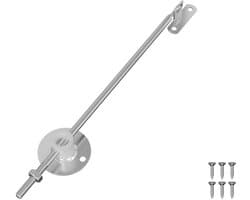 vidaXL - Deksel - ondersteuningsscharnier - 12 - pcs - Zilver - 194 - x - 36 - x - 18 - mm — afbeelding 1