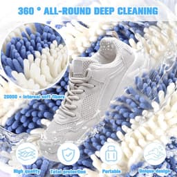 Waszakken voor schoenen en sportschoenen - Herbruikbare waszakken van mesh met ritssluiting voor wasmachine - Effectieve reiniging met 360 graden - Handige schoenenwaszak — thumbnail 3