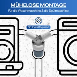 Dubbele Afvoer Y-Adapter voor Wasmachine en Vaatwasser Aansluiting — thumbnail 5