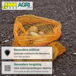 100 Stuks Stevige Raschelzakken voor Aardappelen en Groenten met Trekkoord - 25 kg - 50x80 cm — thumbnail 2