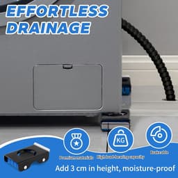 Verrijdbare Basis voor Zware Huishoudelijke Apparaten - Wasmachine & Droger Trolley met Stille Wielen en Rem — thumbnail 2