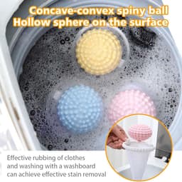 Wasmachine Lint Filter 3-delig - Drijvende Haar & Pluis Verwijderaar - 2025 Upgrade voor Huisdierenharen - Universeel voor Alle Wasmachines (Grote Bal, Gemengde Kleuren) — thumbnail 4