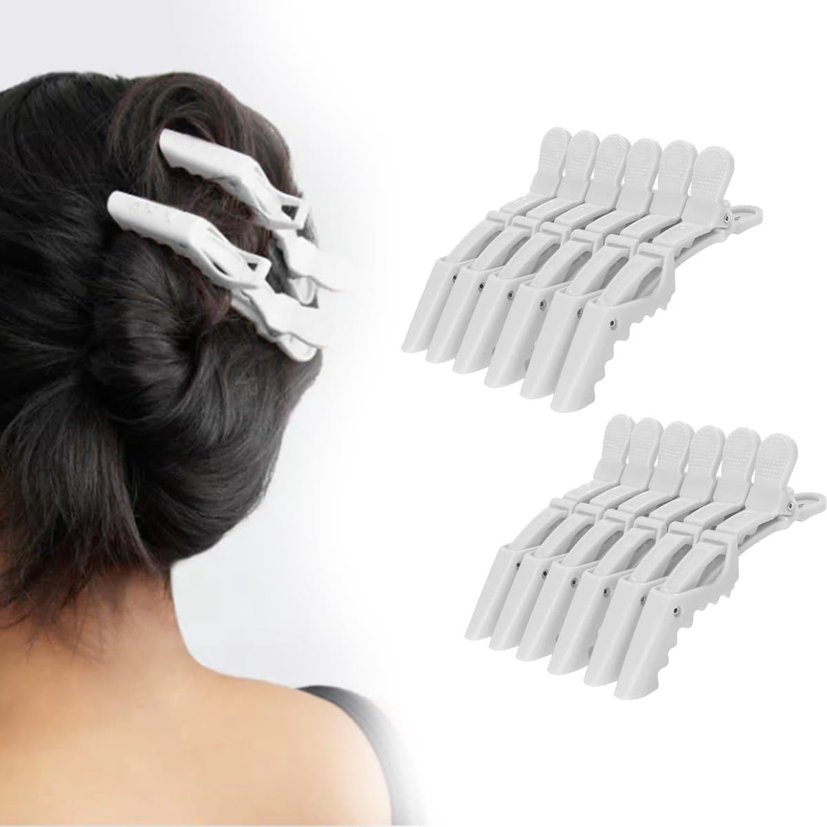 12x Professionele Gesegmenteerde Krokodillenharen Clips voor Styling en Kapsalongebruik — afbeelding 1