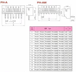PH2.0 6-polige Female Connector Set 10 stuks met 60 Krimpcontacten — thumbnail 2