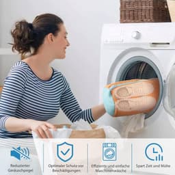 Multifunctionele waszak voor schoenen, herbruikbare waszak voor sneakers, beschermt schoenen en wasmachine, geschikt voor alle types schoenen (oranje kleur) — thumbnail 3