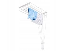 Sepio - wasdroogrek - Plafondwasdroger met 6 stangen, 140 cm, droogoppervlak 8,4 m - wit