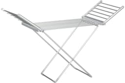 Elektrisch wasrek met 2 uitschuifbare zijvleugels- frame van aluminiumlegering - 144x53x91 cm- handig elektrisch verwarmd wasrek-duurzaam en lichtgewicht-multifunctioneel droogrek voor kleding-dekens en linnen thuis — thumbnail 4