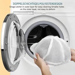 2 stuks - Cap Washer - Pet Houder - Pettenwasser - 33*22*11CM - Pettenwasser voor de wasmachine - Pet Wassen - Waszakken - Waszakje voor Petten - met frame en wasnetje - Wit — thumbnail 4