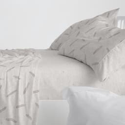 Blanco Beddengoedset, bed 180 cm (+ beschikbare maten), design 046, steenkleur (180 x 190/200 cm) — thumbnail 2