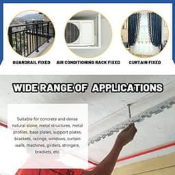 Wigankers 3/8" x 3" - Verzinkt - Heavy duty bevestiging voor beton - 20 stuks — thumbnail 2
