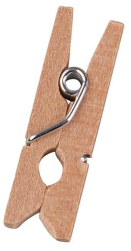 Effen gekleurde kledingclips, fotoclips, grenenhouten clips, handgemaakte houten clips - 50 stuks per verpakking — thumbnail 2