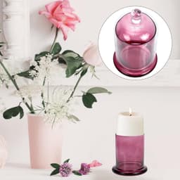 1set Glazen Kaarsenhouder Met Deksel Decoratieve Kaarsenstandaard Voor Tafel Voor Bruiloften Feestelijke Gelegenheden — thumbnail 3