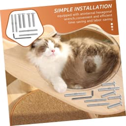 1set Dubbel Eind Schroef Bouten Met Moersleutel Voor Kattenkrabpaal Duurzaam Diverse Voor Reparatie Creatie Van Meubilair — thumbnail 2