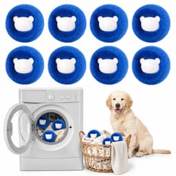 8x Wasmachines Ballen - Verwijdert Huisdierhaar, Pluisjes en Verbetert Wassen — thumbnail 1