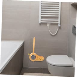 1set Silicone Toiletborstel Set Met Houder Effectieve Badkamerborstel Voor Grondige Reiniging Handige Opbergoplossing Voor Thuis Hotel Kantoor Gele Kleur Duurzaam Ontwerp — thumbnail 3