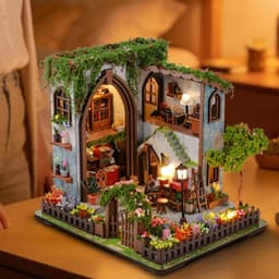 Volwassenen Miniatuur Huis Kits Warm Licht Realistisch Creatief Plezi — thumbnail 3