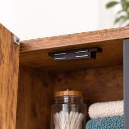 Wasmachine rek - 170x64x27 cm - met kast - bruin-zwart — thumbnail 5