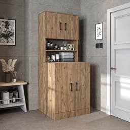 Roomart ATLANTIC-I Wasmachine Ombouwkast 70x180 cm - Overbouwkast - Eiken — thumbnail 3