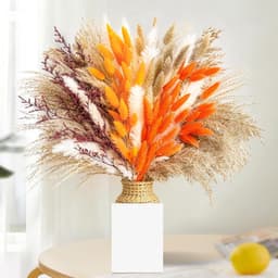 Gedroogde pampasbloemen, decoratie, pluizige, gedroogde bloemen, plant voor rustiek, boho, tafel, huis, woonkamer, bruiloft, herfstdecoratie — thumbnail 1