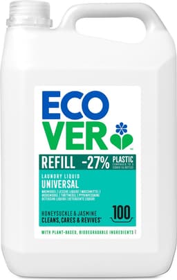 Ecover - Vloeibaar Wasmiddel Universal - Grootverpakking 5 L - 100 wasbeurten - Plantaardig & Biologisch afbreekbaar - Krachtige reiniging bij 20°C - Frisse geur — thumbnail 1