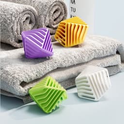 Set van 4 drogerballen, kledingverzorgingsballen, anti‑matten wasverzachterballen, geschikt voor thuis, wasserij, badkamer, reizen, appartement, slaapzaal en hotel — thumbnail 3