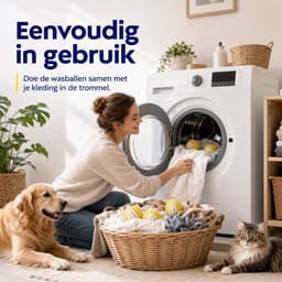 VHV Drogerballen 50 stuks - Droger Ballen Haarverwijderaar voor Wasdrogers & Wasmachine - Haarvanger Wasbollen - Anti Haar Droogballen - Wasdrogerballen - Wasballen Pluizenverwijderaar Huisdieren Wasmachine Pluis Wasbol — thumbnail 3