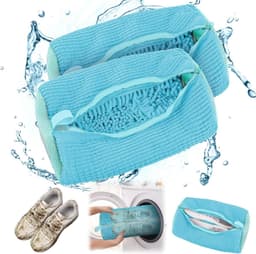 Schoenwaszak voor de wasmachine, 2 stuks, ideaal voor sneakers en sportschoenen, beschermt zowel schoenen als wasmachine tijdens het wassen — thumbnail 1
