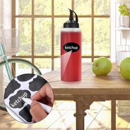 Knijpflessen - Kunststof - 350 ml - Lekvrij - Voor Sauzen en Specerijen — thumbnail 3