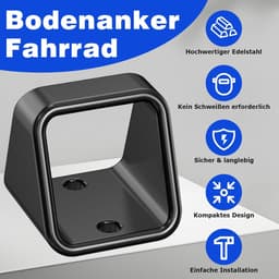 Kettinganker Beveiliging - Diefstalanker Muur - Motorfiets Beschermen - Zeer Veilig Ontwerp - 5x5x5 cm - Zwart — thumbnail 3