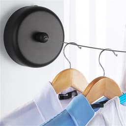 Uittrekbare Waslijn - Drooglijn Balkon - Kleding Drogen - Ruimtebesparend Intrekbaar - 2.8 Meter - Zwart — thumbnail 3