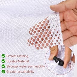 Thijox - 2 Stuks Grote Waszakken met Koordstoppers - Wasnet voor Wasmachine - Herbruikbare Waszak in Wit Gaas - Ideaal voor Sokken, Ondergoed, BH - 30 — thumbnail 3