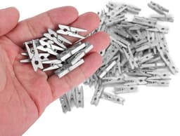 Mini Houten Clips - Wasknijpers Ambacht - Foto Decoratie - Gladde Afwerking - 300 Stuks - Natuurlijk Hout — thumbnail 1