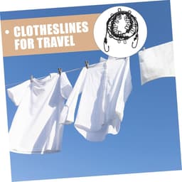 Kledinglijnen Buiten - Waslijnen Draagbaar - Kamperen Reizen - Antislip Ontwerp - 2 Stuks - Diverse Kleuren — thumbnail 2
