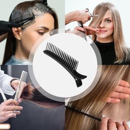 Haarklemmen Set - Professionele Clips - Haar Stylen - Antislip Handvat - 20 cm - Zwart — thumbnail 5