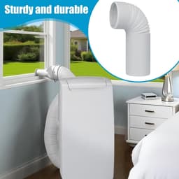 Afvoerslang en aansluitset - Koppelstuk Mobiele Airco Afvoerslang - Ø13-15cm Afvoerslang airco slang - 150 cm - Conditioner Uitlaatslang Connector - Voor ramen, airconditioning, uitlaatslangkoppeling voor afvoerbuis, pvc-airconditioning — thumbnail 3