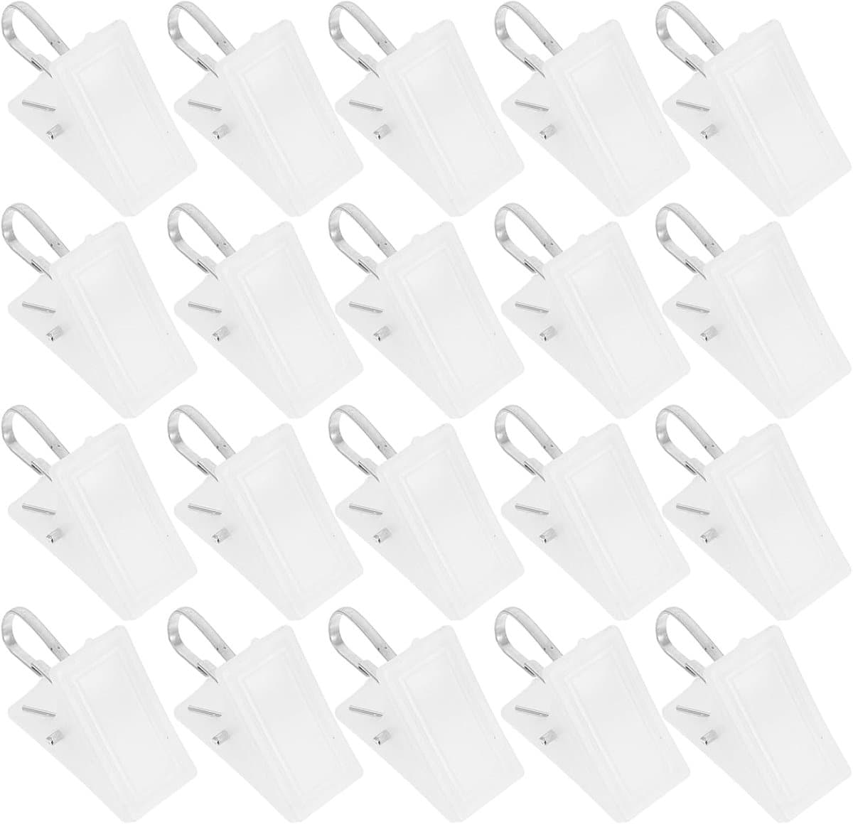 100 stuks- Wasknijpers-wasknijpers kunststof -wasknijpers groot-wasknijpers Metaal -Badlaken Knijpers -Strandlaken Knijpers-Handdoek Knijpers-Voor dagelijks wasgoed, strandhanddoek, badhanddoek--Winddicht- Anti Slip-Wit — afbeelding 1