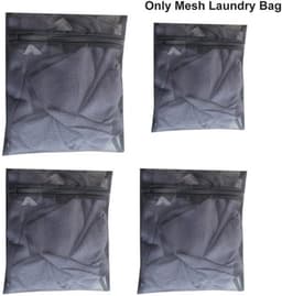Wasnet - 4 Stuks - Waszak met Ritssluiting - Waszakken voor Wasgoed - Mesh-Waszak - Polyester - Draagbaar voor Reis — thumbnail 2