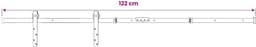 vidaXL - Ophangset - voor - minischuifdeur - 122 - cm - koolstofstaal - wit — thumbnail 4