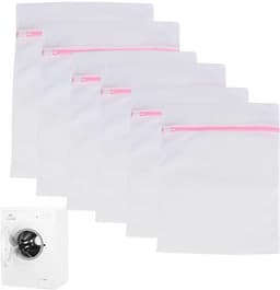 SnelShoppen - 6-delige waszakken voor wasmachine, wasnet met rits voor ondergoed, babykleding, zijde en wol, beschermt kleding, verschillende maten, i — thumbnail 1