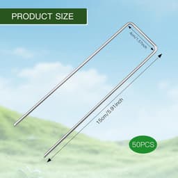 Grondankers 50 stuks - 100 mm lengte - roestvrij staal - perfect voor tuinvlies en onkruiddoek - ShopVlot — thumbnail 3