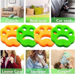 Herbruikbare dierenhaarvangers voor wasmachine - set van 4 - premium siliconen - vangt fijnste haren en pluisjes - ShopVlot — thumbnail 4