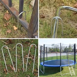 Grondankers gegalvaniseerd 30 cm - voor trampoline, schommel - 4 stuks — thumbnail 4