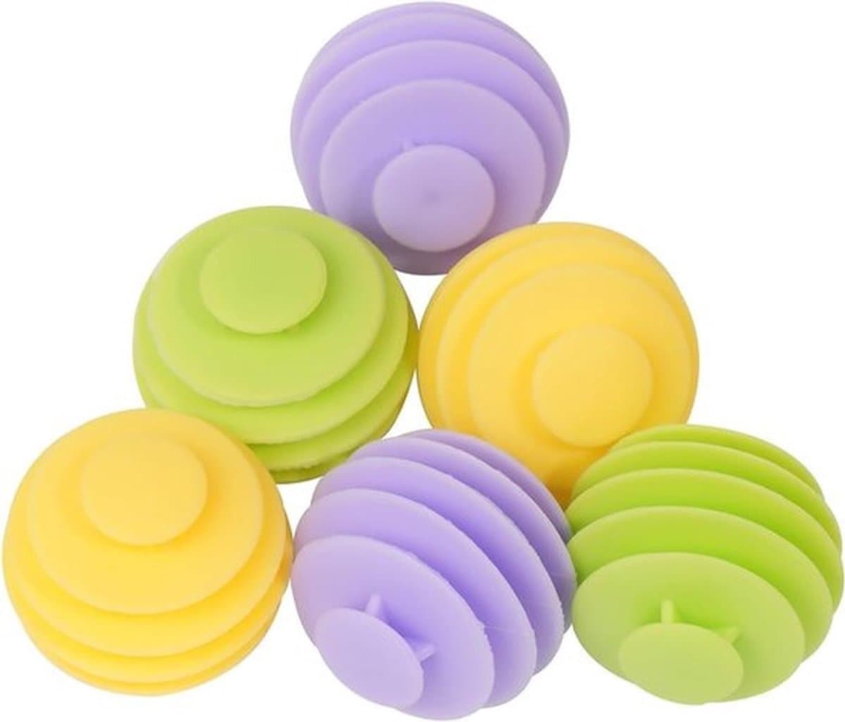 Set van 6 herbruikbare wasballen voor wasmachine en droger - Bespaar energie en tijd met drogerballen. — afbeelding 1